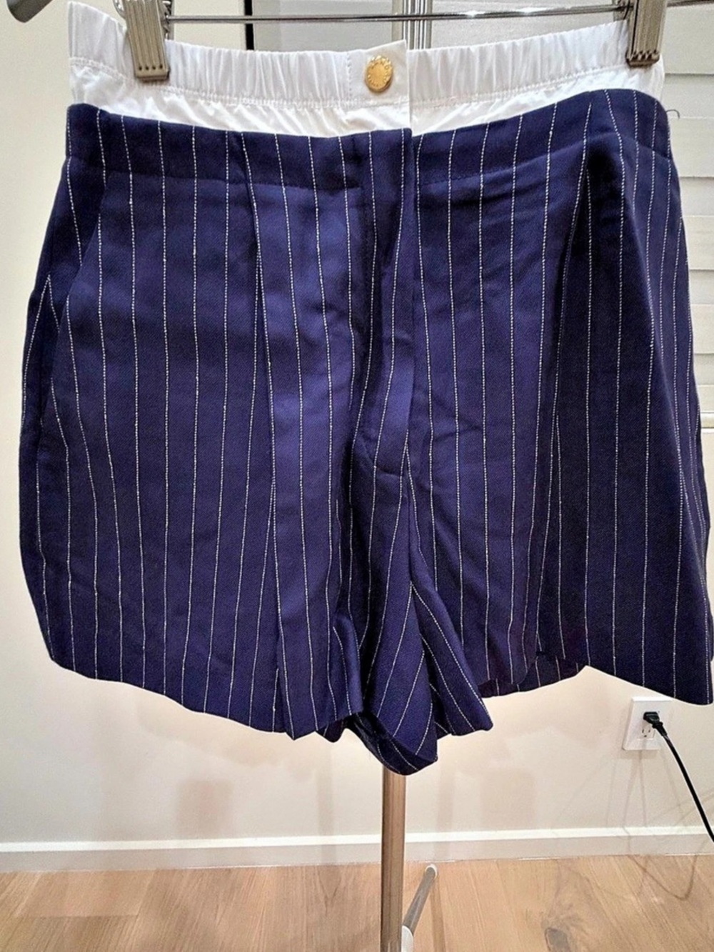 SANDRO
Marie pinstriped woven shorts NWOT